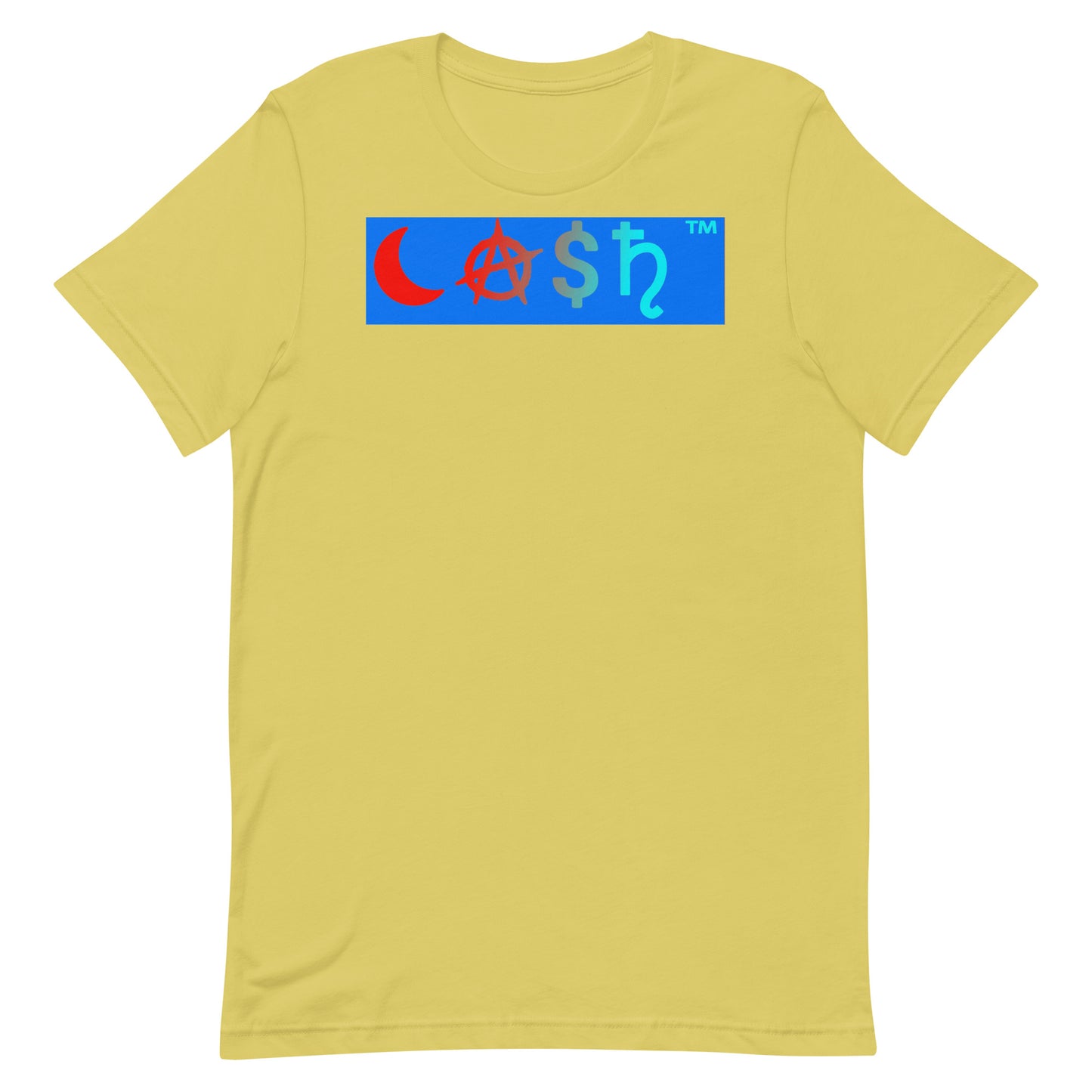 Tee | CA$H Block Red/Sky Blue/True Blue on Strobe